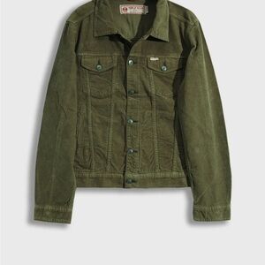 Men's Green Iron and Resin Denim Jacket